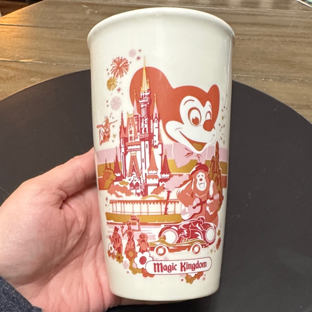 Disney Starbucks Walt Disney World 50th Anniversary Magic Kingdom Travel Tumbler
